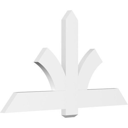 Ekena Millwork Redmond Architectural Grade PVC Gable Bracket, 60"W x 32 1/2"H x 2"D x 6"F, 13/12 Pitch GBP060X33X0206RED00